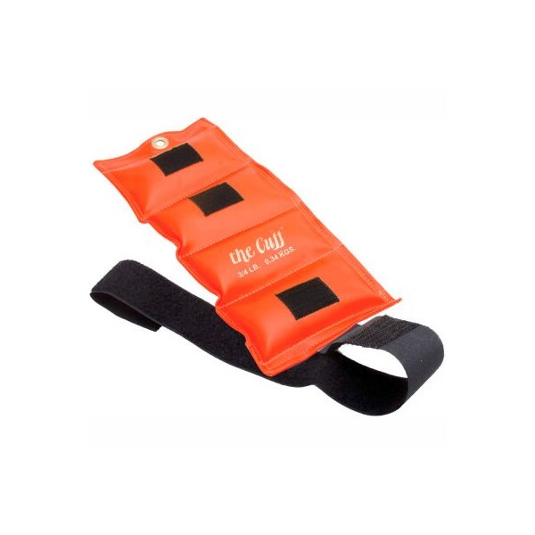 Cuff Deluxe Wrist and Ankle Weight, 0.75 lb., Orange